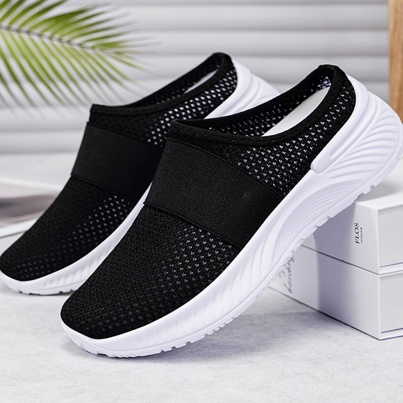 👟 50% RABATT NU!☁️ Dam Moln Komfort Slip-Ons – Andningsbart Nät & Anti-Halk Sula – Lättvikt Gå Skor – Mühelös Casual Sneakers 🚶‍♀️