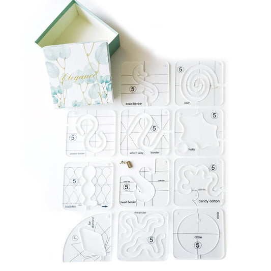 DIY linjal för sömnad och quiltning (uppsättning om 12)