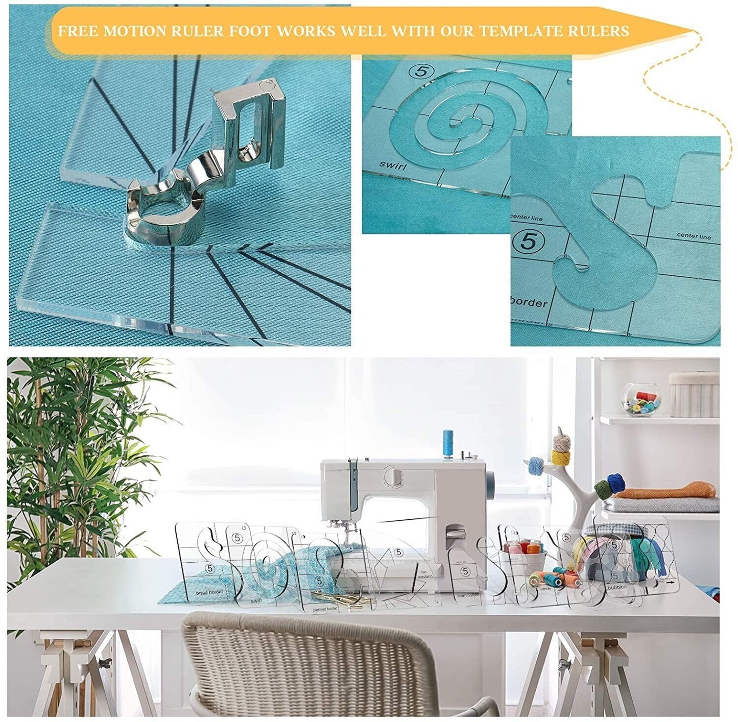 DIY linjal för sömnad och quiltning (uppsättning om 12)