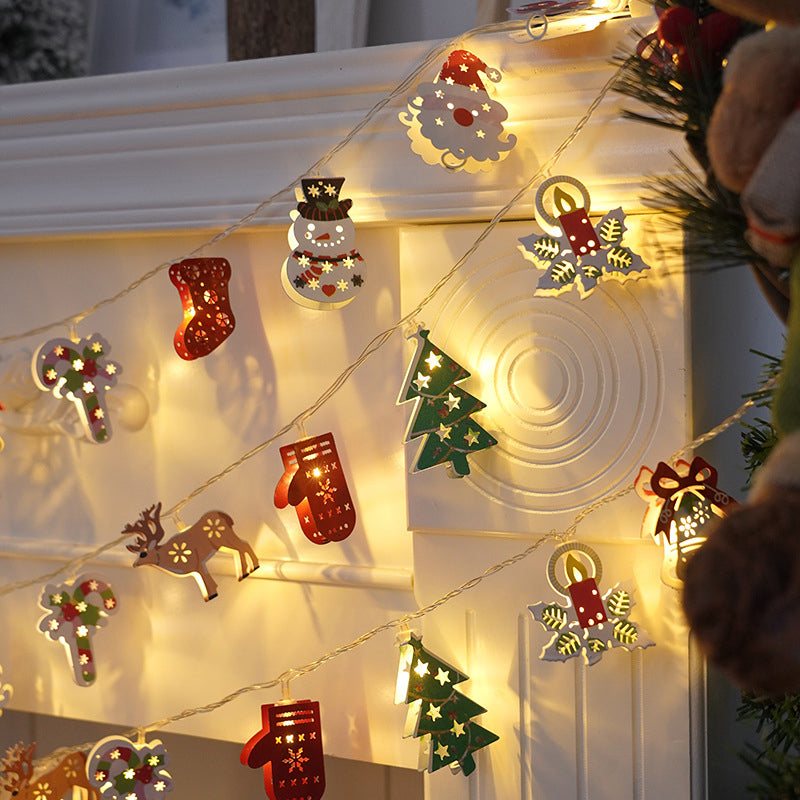 LED-ljusslinga med jultomtenmotiv