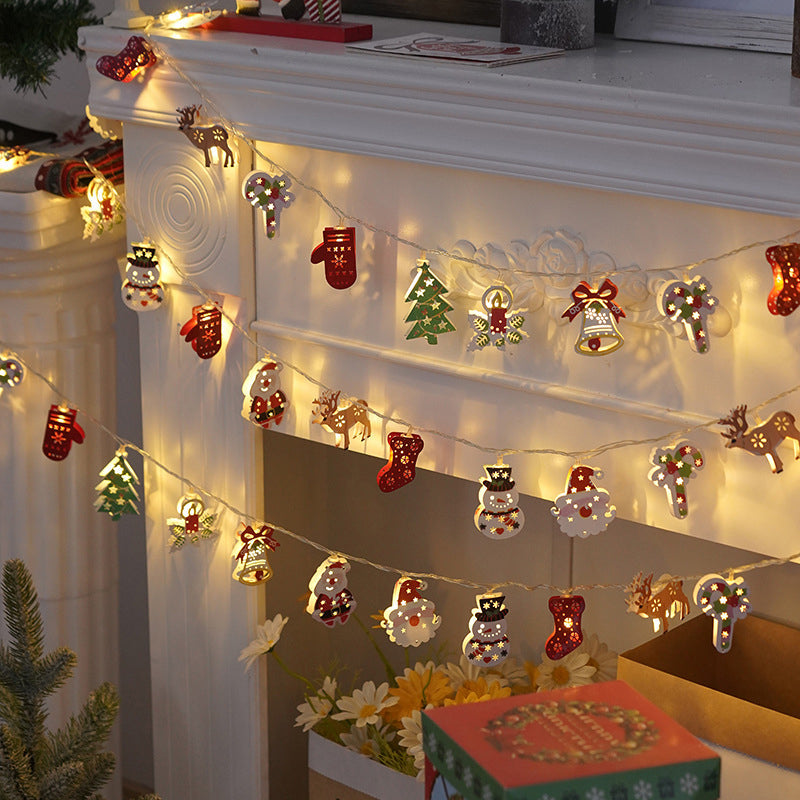 LED-ljusslinga med jultomtenmotiv