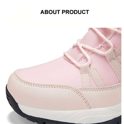 Varma snöstövlar för kvinnor för vinterbruk.