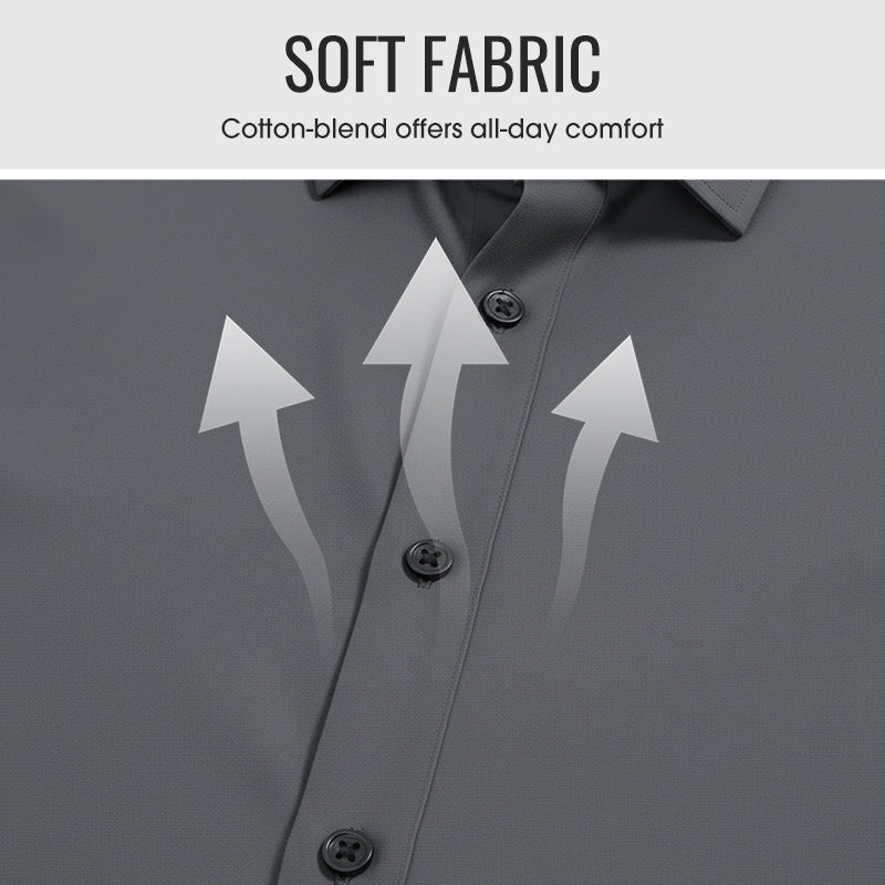 Heltäckande långärmade skjortor med knappar för män