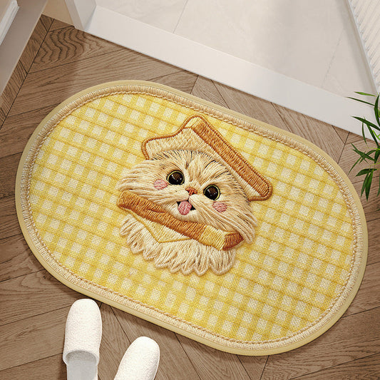 Absorberande Vävd Badmatta med Halkfri Botten