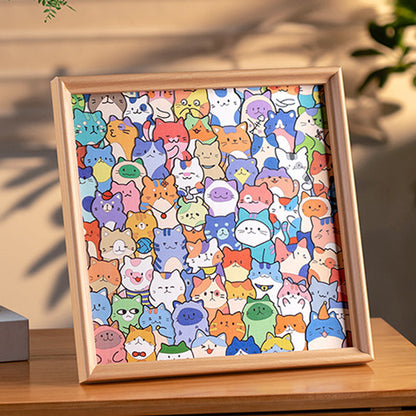 ✨ DIY Träfotoram med Kattpussel – Färgla, Skapa & Sätt Ut Dina Favoritfoton!
