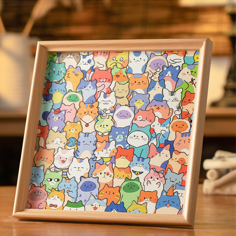 ✨ DIY Träfotoram med Kattpussel – Färgla, Skapa & Sätt Ut Dina Favoritfoton!