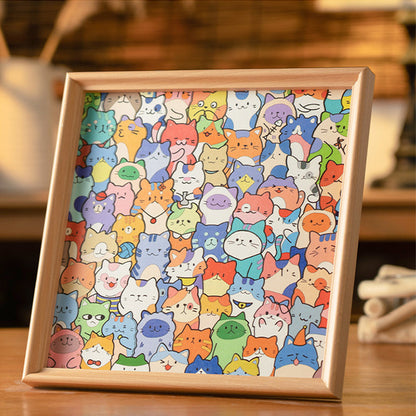 ✨ DIY Träfotoram med Kattpussel – Färgla, Skapa & Sätt Ut Dina Favoritfoton!