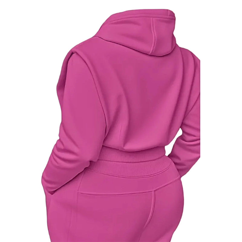 🌸Wieanfedy™ 2-delat Ribbad Långärmad Crop Top & Wide Leg Byxor Set – Matchat Loungeoutfit
