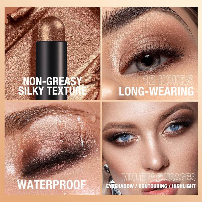 🏆Över 50 000 sålda!✨8 färger glitterögonskugga i stickform - Långvarig Formula med Glitter för Professionell Makeup & Smidig Applicering 🌟👁️