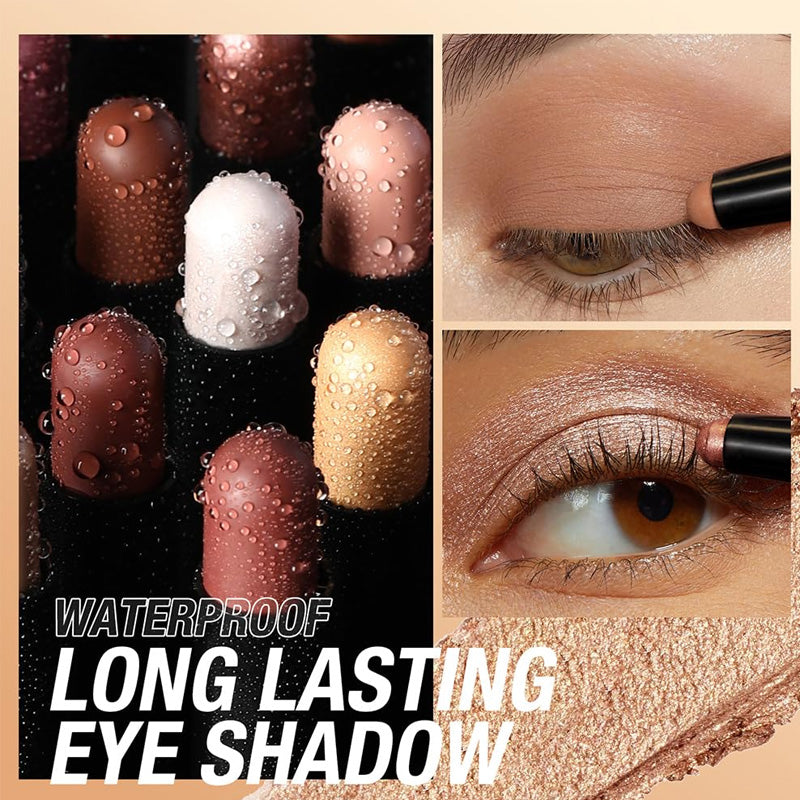 🏆Över 50 000 sålda!✨8 färger glitterögonskugga i stickform - Långvarig Formula med Glitter för Professionell Makeup & Smidig Applicering 🌟👁️