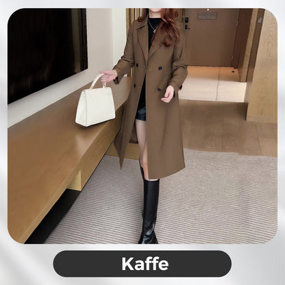 Elegant Varm Trenchcoat för Kvinnor