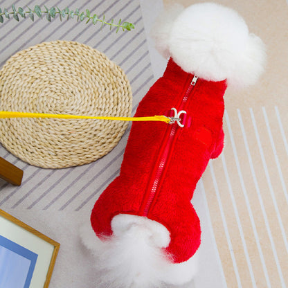 Varm Hundjacka med Dragkedja på 4 Ben