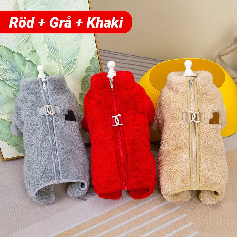 Varm Hundjacka med Dragkedja på 4 Ben