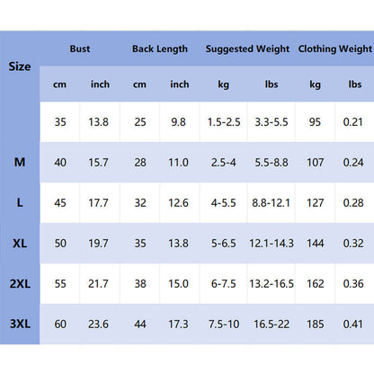Varm vindtät vinterhund vadderade kläder