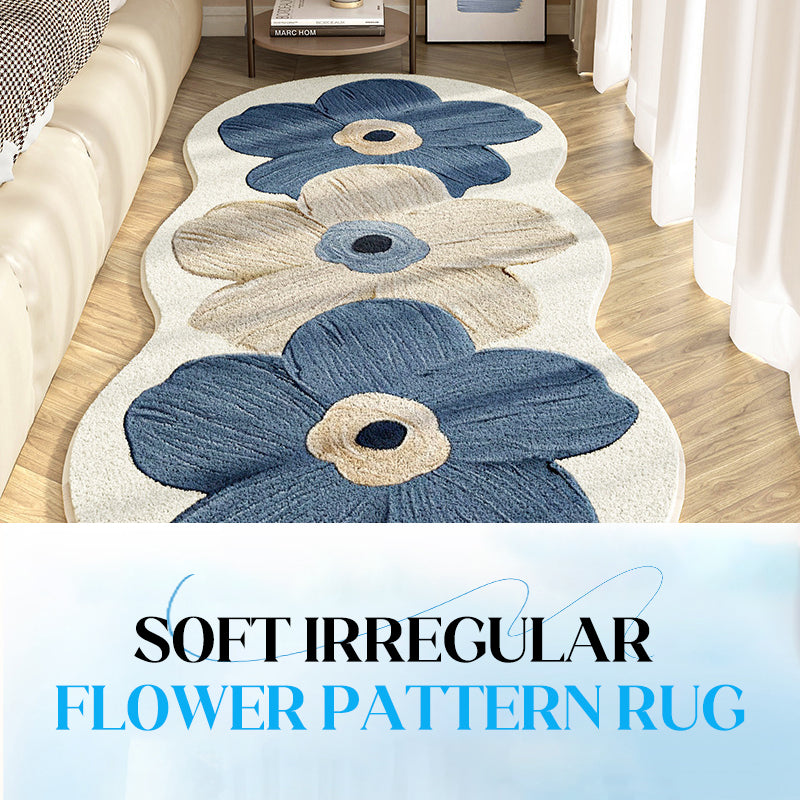 Mjuk matta med oregelbundet blommönster