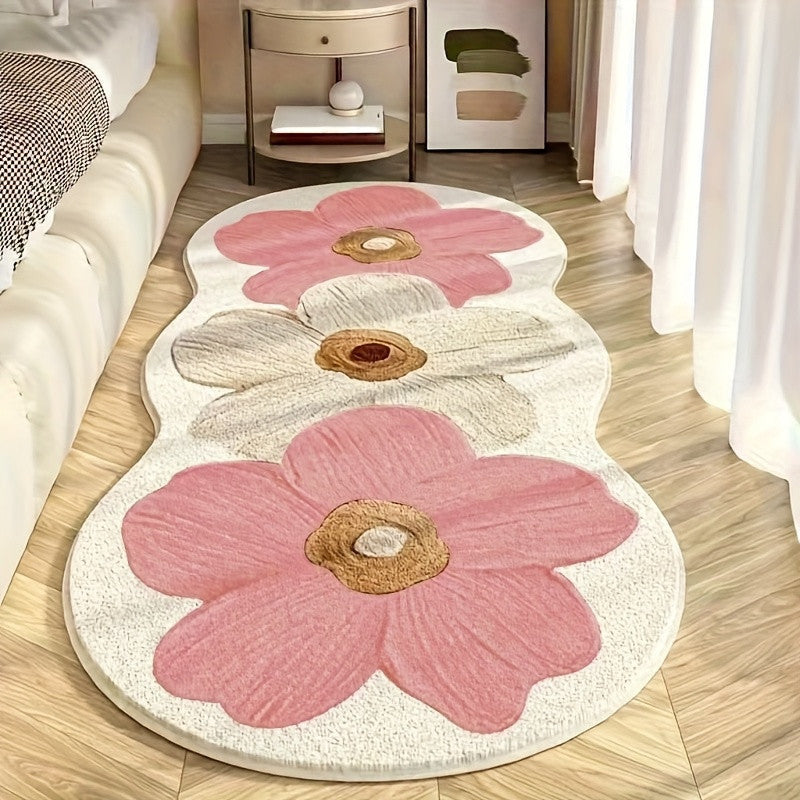 Mjuk matta med oregelbundet blommönster