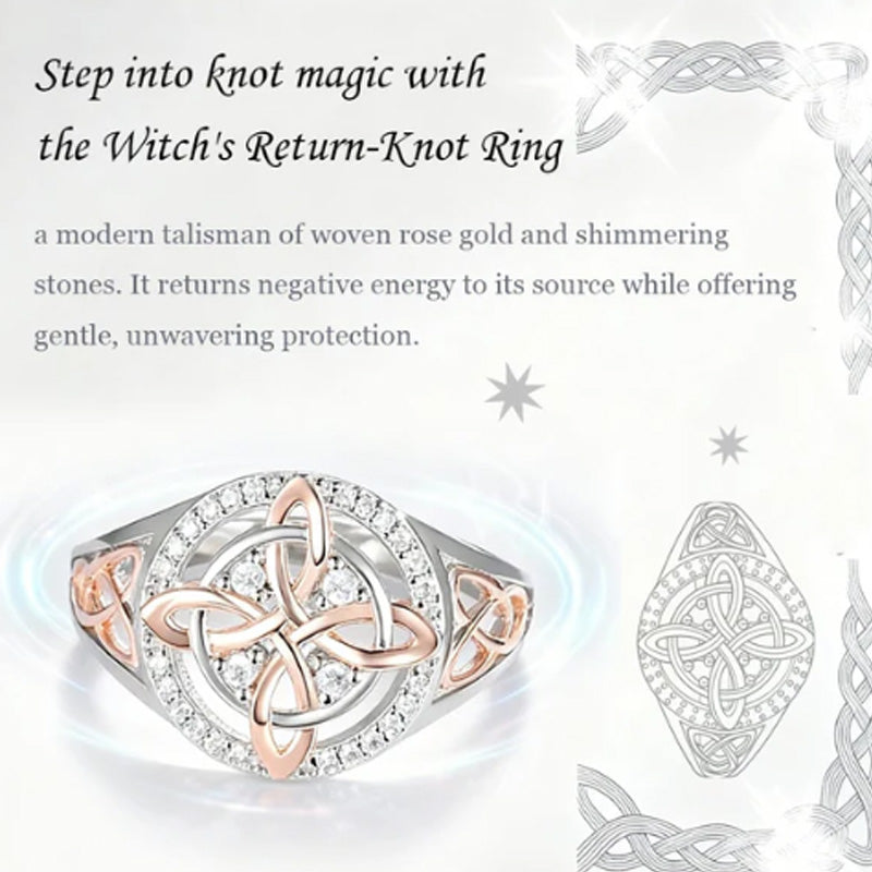 🎁✨Elegant tvåtonig Keltsknotzirkonring🔥