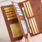 👜 50% RABATT! ✨ Damplånbok i Retrostil – RFID-blockering, Trippelfack & Hållbart Läder 🛍️