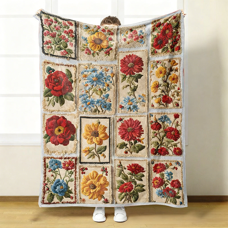 🌸Kuschelige und weiche Flanelldecke mit Blumenmuster✨