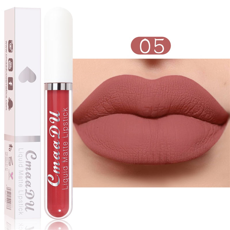 💝 50% RABATT! 💄 | 10-pack Matt Vattenfast Läppstiftsset – Vitamin E & Avtryckssäkert