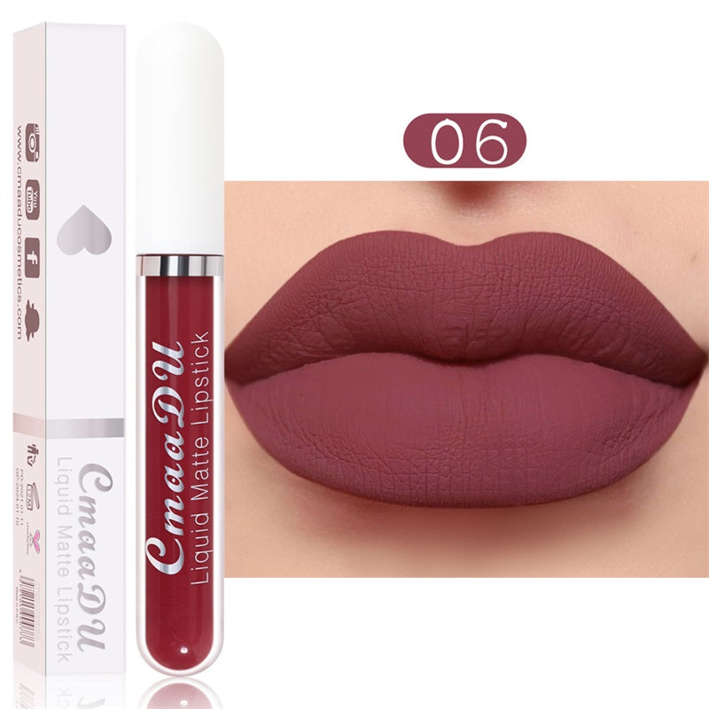 💝 50% RABATT! 💄 | 10-pack Matt Vattenfast Läppstiftsset – Vitamin E & Avtryckssäkert