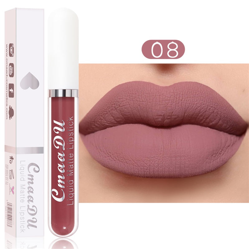 💝 50% RABATT! 💄 | 10-pack Matt Vattenfast Läppstiftsset – Vitamin E & Avtryckssäkert