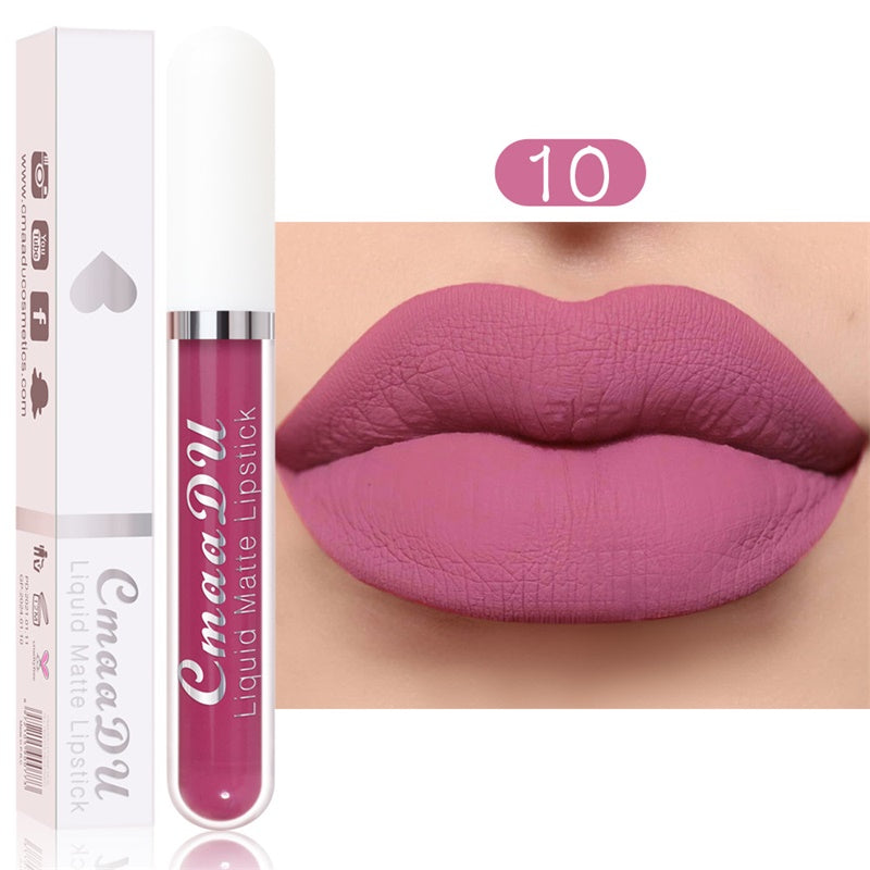 💝 50% RABATT! 💄 | 10-pack Matt Vattenfast Läppstiftsset – Vitamin E & Avtryckssäkert