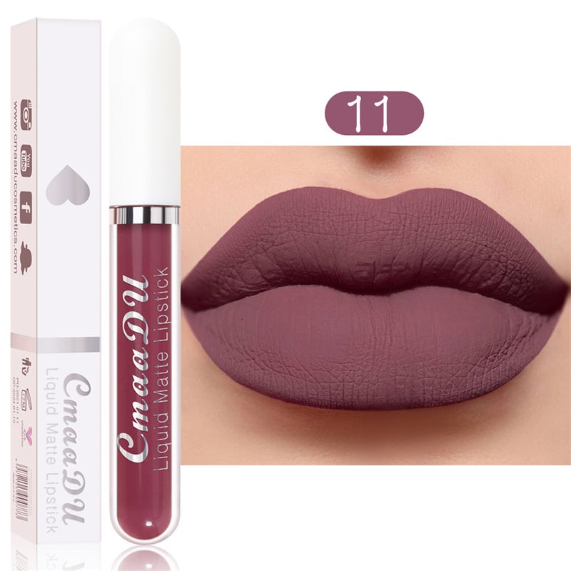 💝 50% RABATT! 💄 | 10-pack Matt Vattenfast Läppstiftsset – Vitamin E & Avtryckssäkert