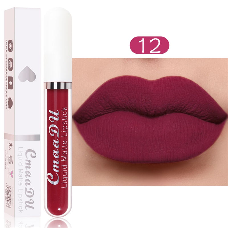 💝 50% RABATT! 💄 | 10-pack Matt Vattenfast Läppstiftsset – Vitamin E & Avtryckssäkert