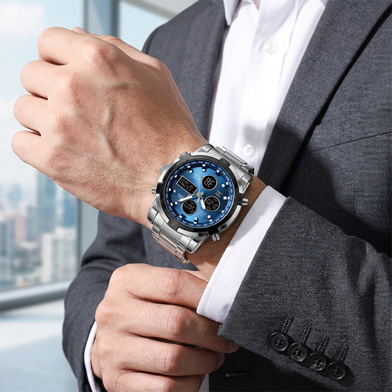 ⌚ 55% RABATT! 💪 Vattentäta Militärklockor för Män – Analog-Digital, Slitstark & Funktionell Design för Outdoor 🏕️