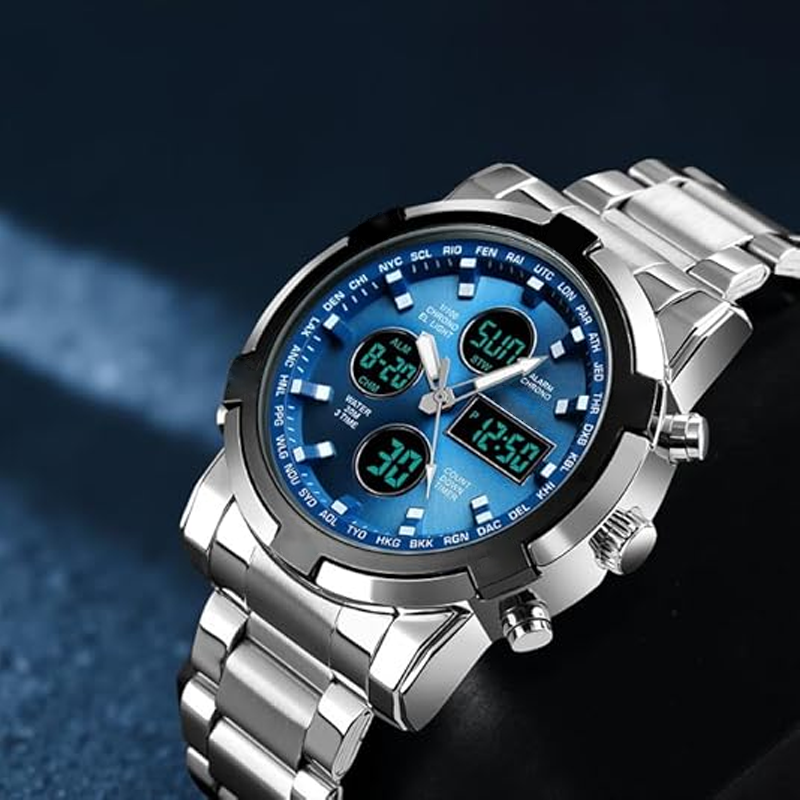 ⌚ Vattentäta Militärklockor för Män – Analog-Digital, Slitstark & Funktionell Design för Outdoor 🏕️