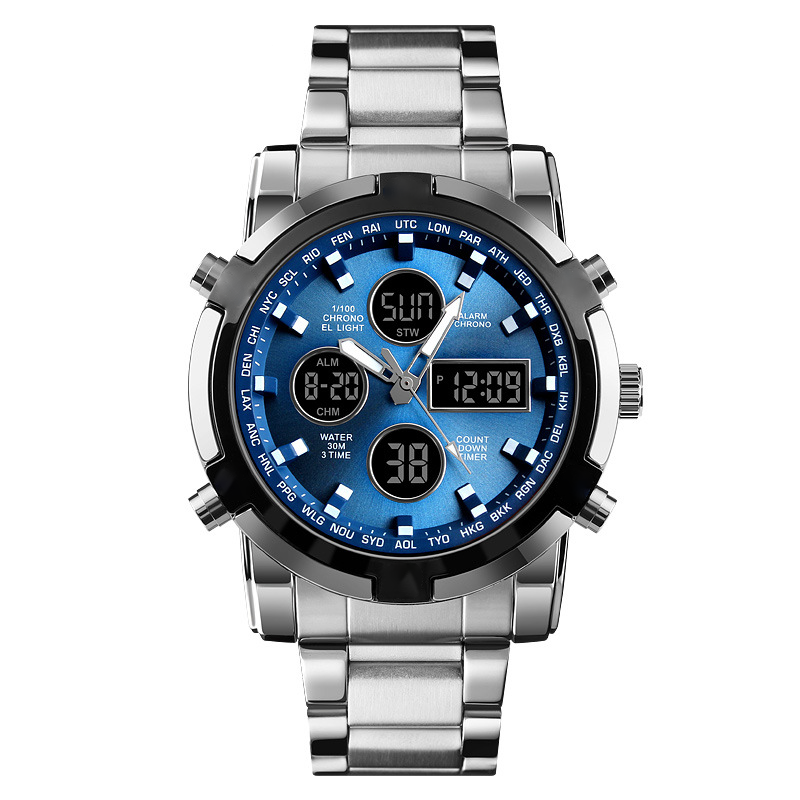⌚ Vattentäta Militärklockor för Män – Analog-Digital, Slitstark & Funktionell Design för Outdoor 🏕️