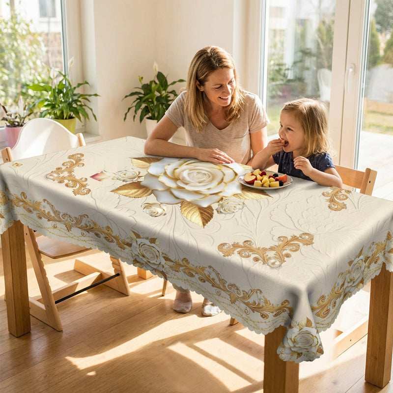 ⏰60% RABATT✨Vattentät guldfärgad bordsduk💖
