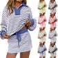 【🎀 50% RABATT!】🔥Striped tvådelat minikjolset för kvinnor🎁Köp 2 och få fri frakt