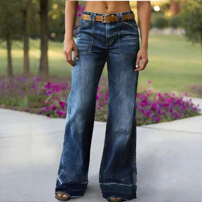 🎁Nya Tillskott 2026 – 50% Rabatt💥Retro Flare Jeans för Kvinnor med Fickor