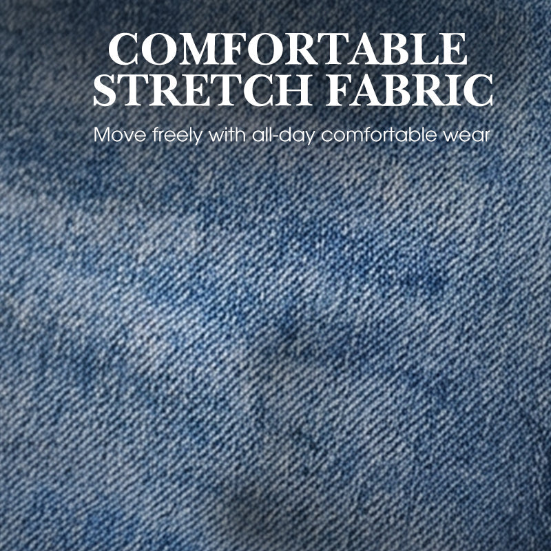 Stretchjeans med hög midja och raka ben för damer