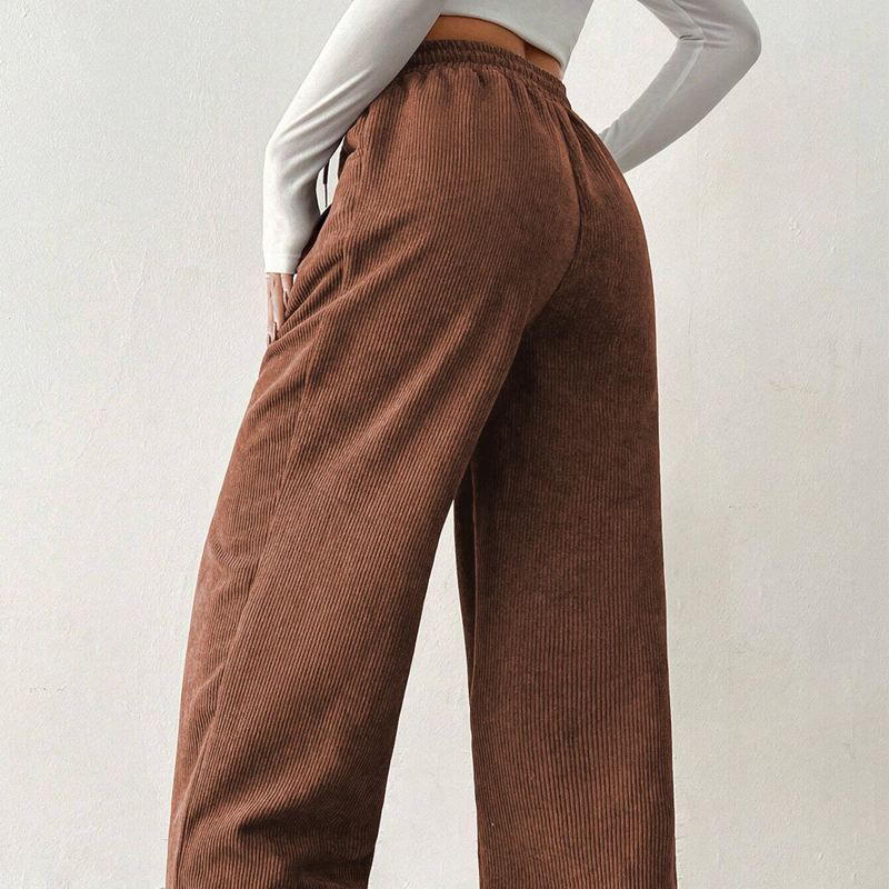 👖Dam Corduroybyxor – Löst sittande, Mjukt Tyg & Perfekt för Vardag & Ledighet ✨