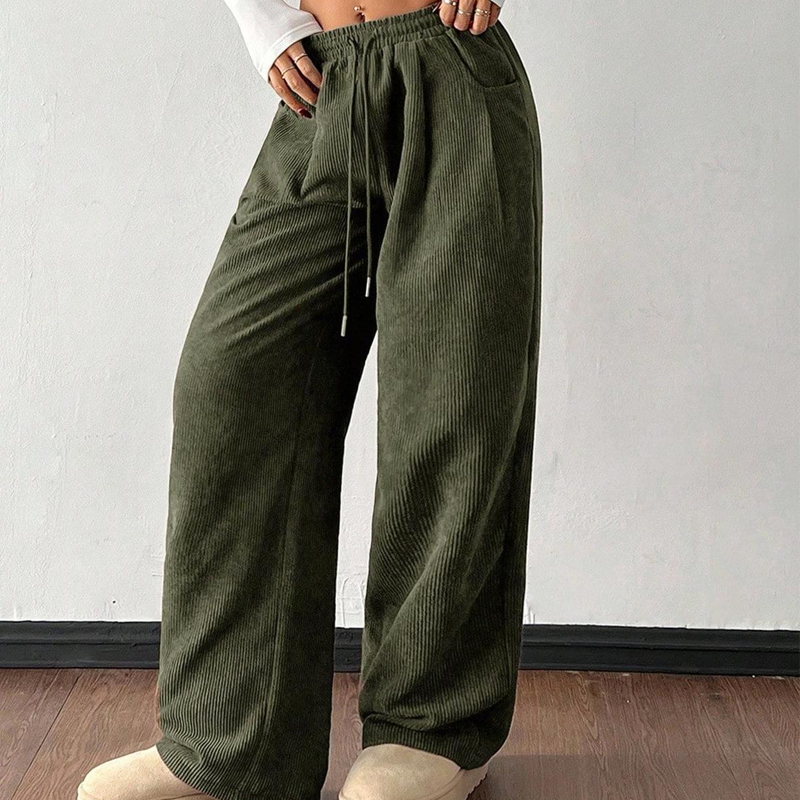 👖Dam Corduroybyxor – Löst sittande, Mjukt Tyg & Perfekt för Vardag & Ledighet ✨
