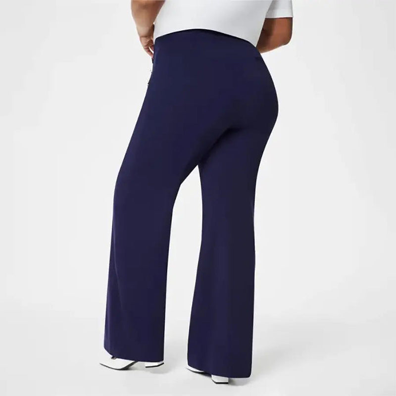 👖Damers Plusstorlek, Hög Stretch, Hög Midja, Vida Byxor