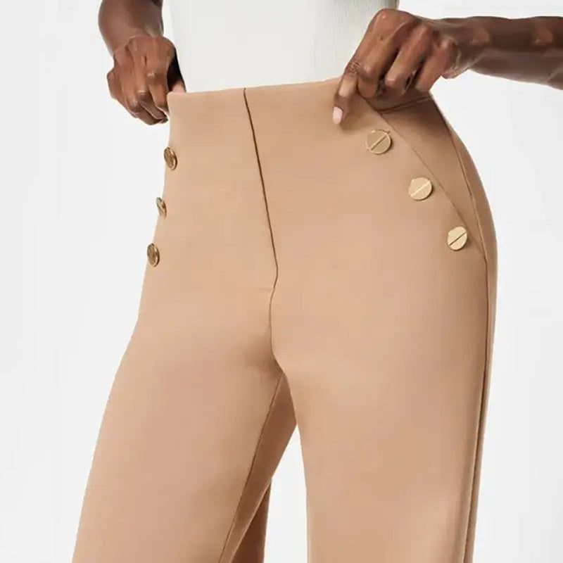 👖Damers Plusstorlek, Hög Stretch, Hög Midja, Vida Byxor