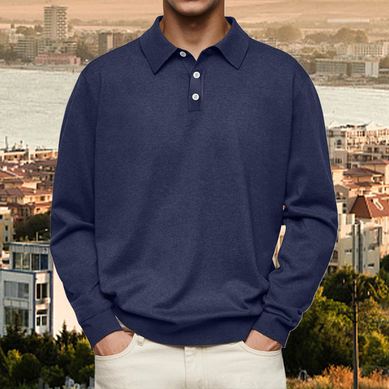 🔥Mode för män Casual Lös Lapel långärmad skjorta