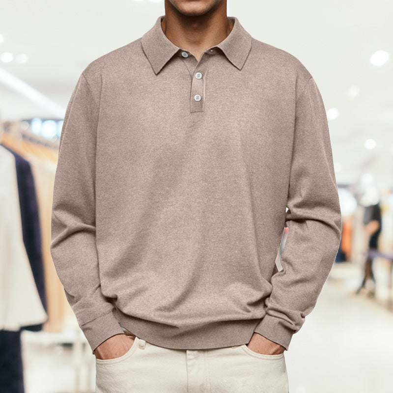 🔥Mode för män Casual Lös Lapel långärmad skjorta