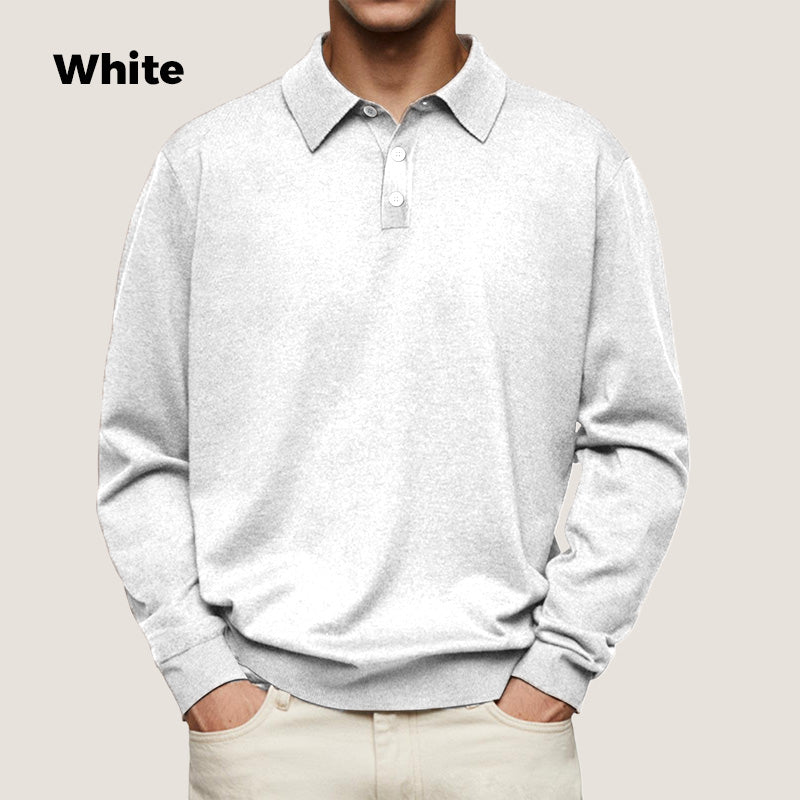 🔥Mode för män Casual Lös Lapel långärmad skjorta