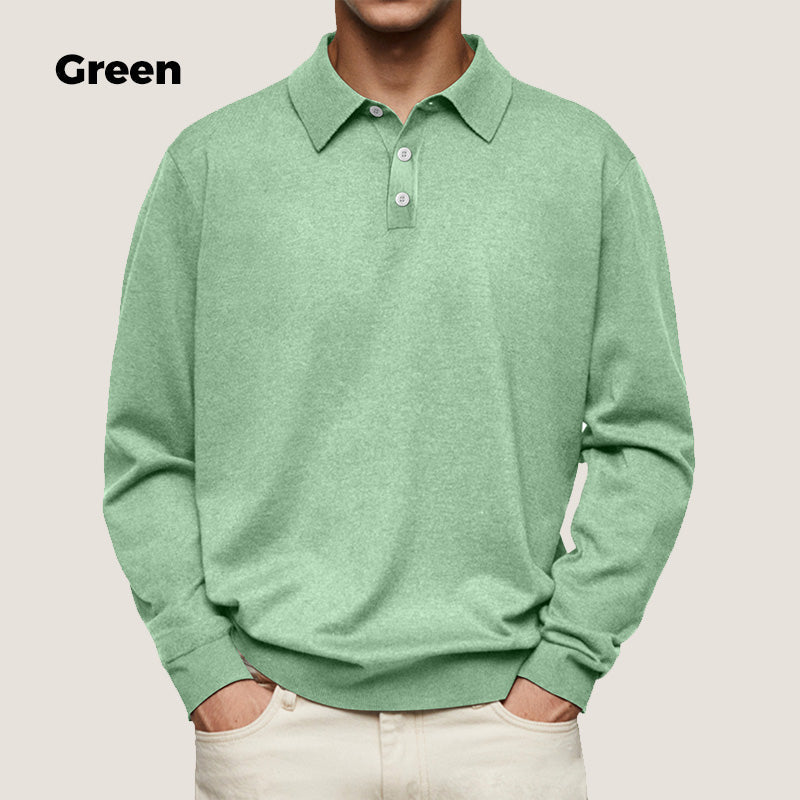 🔥Mode för män Casual Lös Lapel långärmad skjorta