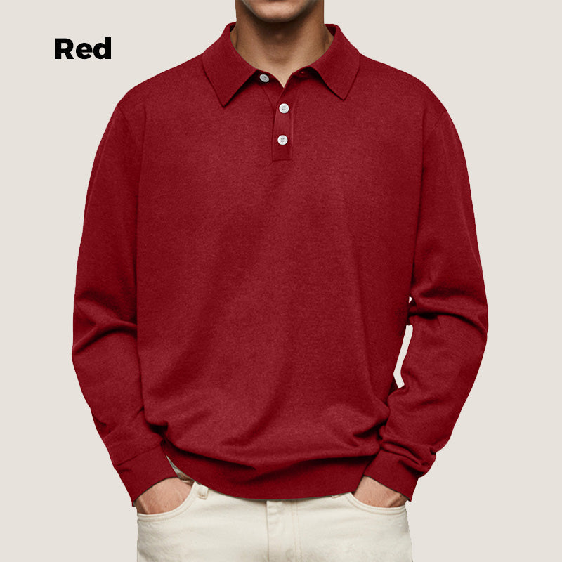 🔥Mode för män Casual Lös Lapel långärmad skjorta