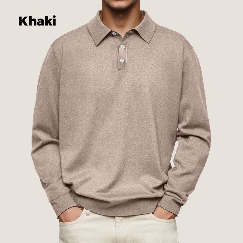 🔥Mode för män Casual Lös Lapel långärmad skjorta