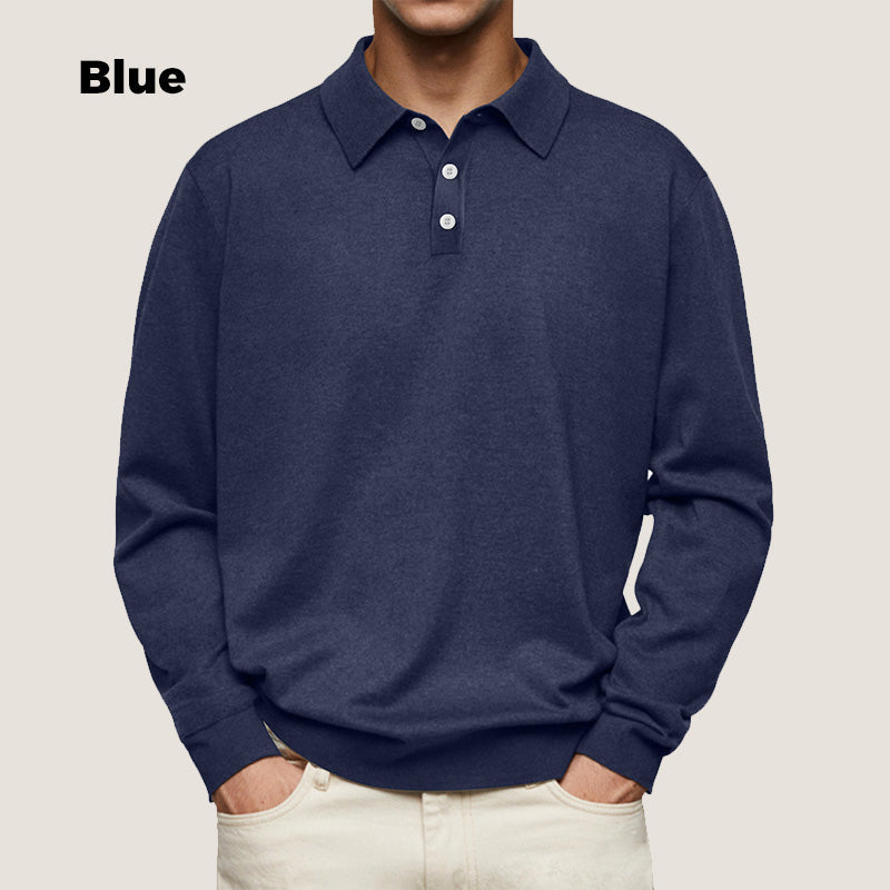 🔥Mode för män Casual Lös Lapel långärmad skjorta