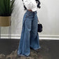 💖Oversized jeans med hög midja och vida ben för dam