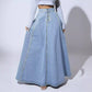 ⏳Time-Limited Special⏰Vintage Button-Front A-Line Denim Skirt👗