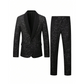 Mäns Svart Sparkle Tuxedo Dräkt Set
